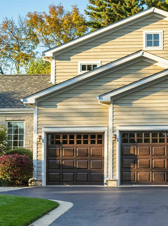 house with double garage doors